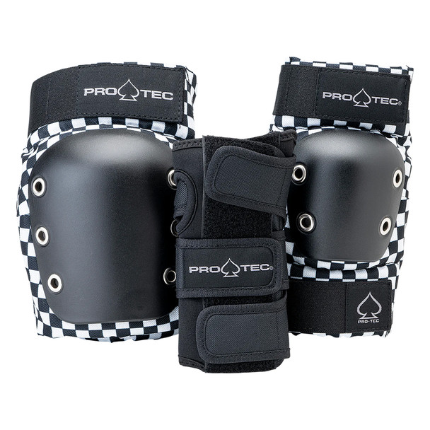 Protec Pad Set Protec Street Elbo/Kne/Wrst Open Back Md Check