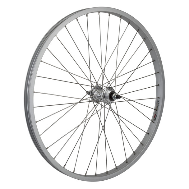 Wheel Master Wheel Rear 24X1.75 507X25 Alloy Silver 36 Ab1000 1-Speed Freewheel 3/8 Bo Silver 110Mm Stainless Steel2.0Sl