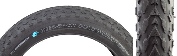 Vee Tire & Rubber Mission Command 20X4.0 Black/Black Wire/26 Over-Ride/Powerwall E50