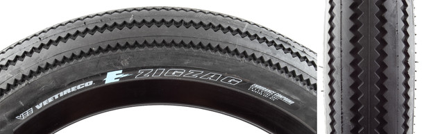 Vee Tire & Rubber Zigzag 20X4.0 Black/Black Wire/26 Enduro/Over Ride E50