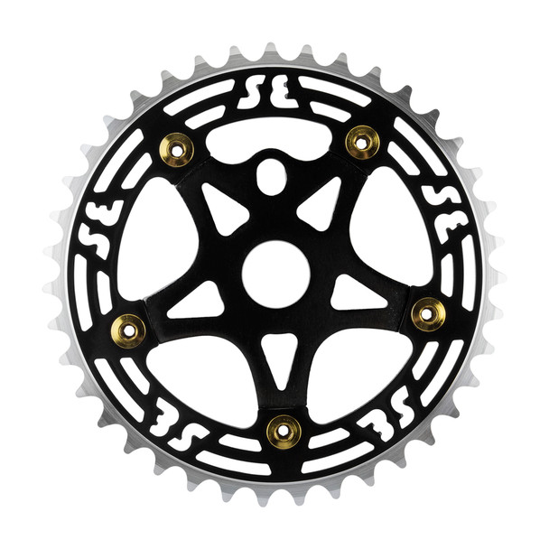 Se Bikes Chainring 1Pc 39-Tooth 1/8 Alloy With Spider Black/Black Cp