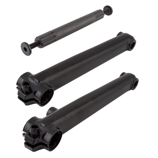Se Bikes Crankarm Set Bmx Rad Chromoly 175 3Pc 19Mmx8T Spline Black With Bottom Bracket Axle