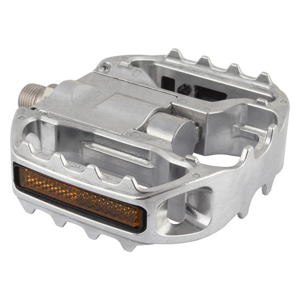 Mks Pedals Folding Fd-7 Wide Alloy 9/16 Silver