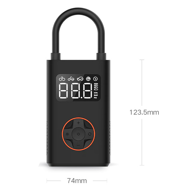 Bikase Pump Electric N3 Digital Rechargable Presta Valve/Schrader Valve Black