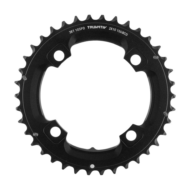 Sram Chainring 38-Tooth 104Mm 2X10 No-Pin 38/24 Alloy Black