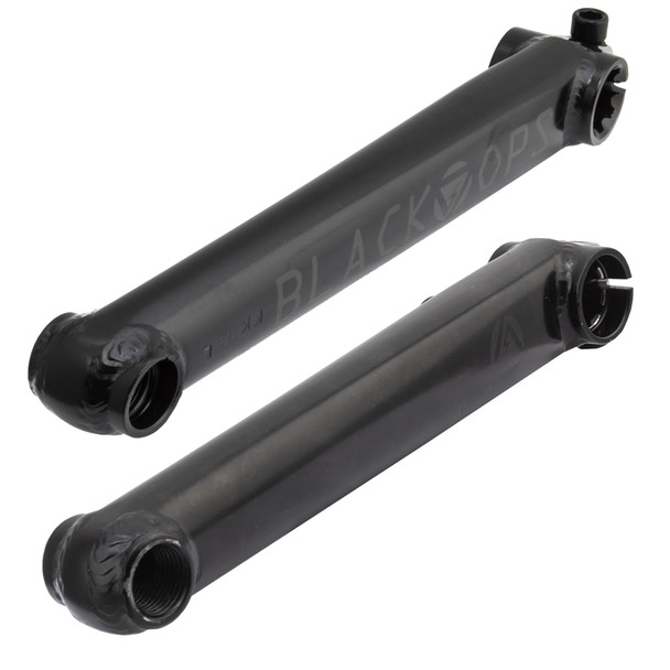 Black Ops Crankset Bmx Stomp Chromoly 175 3Pc 19Mmx8T Spindle Black