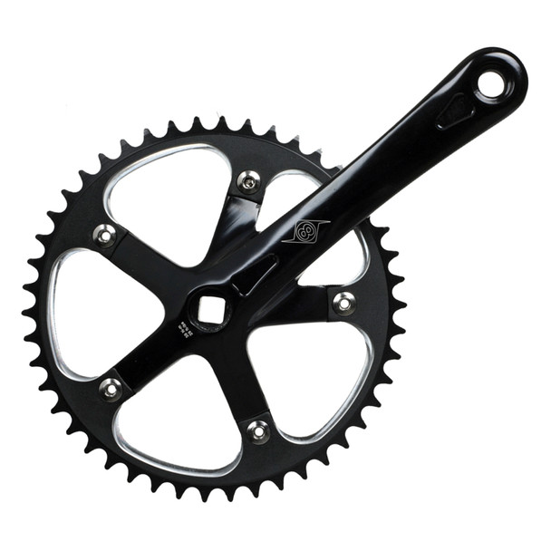 Origin8 Crankset P/P Track 175X46 1/8 Sq Black/Black