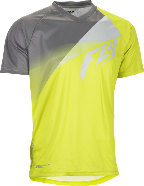 Fly Racing Super D Jersey Lime/Grey Lg 352-0784L Fly Racing Super D Jersey Lime/Grey Lg 352-0784L