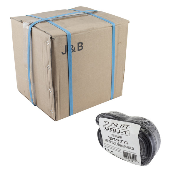 Sunlite Tube Utilit Bulk 700X18-23 27X1 Presta Valve/48/Threaded/Nrc Box Of 50 Ffw 21Mm