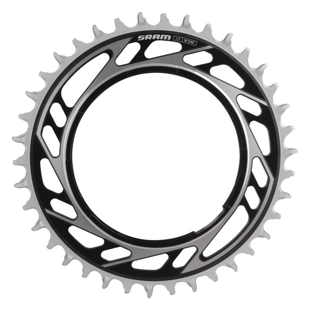 Sram Chainring 38-Tooth Red E1 Xplr For Powermeter Thread Mount Black/Silver