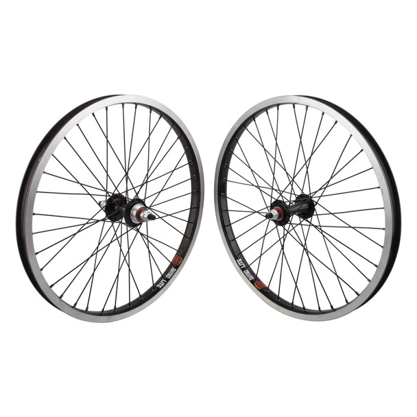 Wheel Master Wheel Pair 20X1.75 406X22 Sun Rhyno Lite Black 36 Bp Ff Seal 3/8 Black 110Mm Stainless Steel2.0Bk