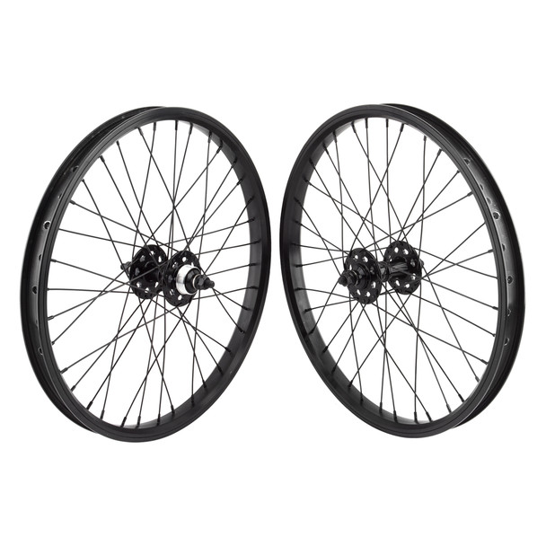 Se Bikes Wheel Pair 20X1.75 406X24 Black 36 1-Speed Freewheel Seal 3/8 Black 110Mm Dti2.0Bk