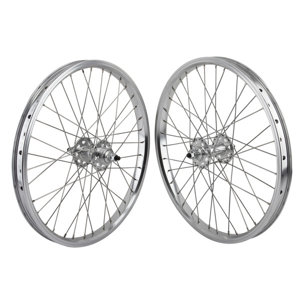 Se Bikes Wheel Pair 20X1.75 406X24 Silver 36 1-Speed Freewheel Seal 3/8 Silver 110Mm Dti2.0Sl