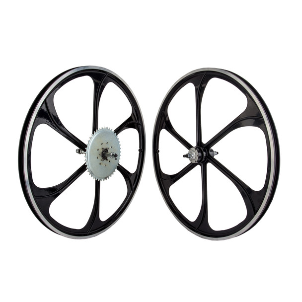 Wheel Master Wheel Mag Pair 26X1.5 559X27 Alloy With 44-Tooth-Fixed Black