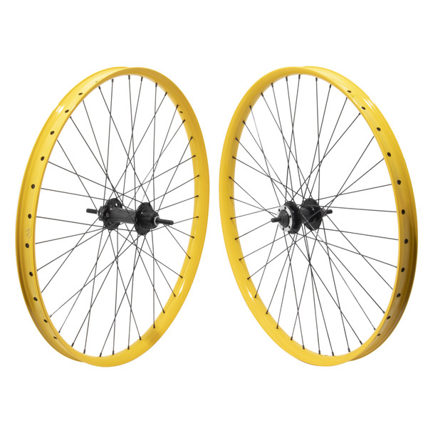 Se Bikes Wheel Pair 27.5 584X36 Maniacc Flyer(21) Yellow Nmsw 36 1Scas 6B Loose(F) Seal(R) 3/8 Black 110Mm 142Mm Stainless Steel2.0Bk