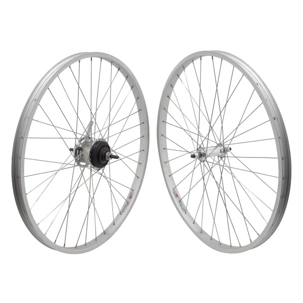 Wheel Master Wheel Pair 26X1.75 559X25 Alloy Silver 36 Alloy Bo 3/8 Slnex 7-Speed Cb Stainless Steel2.0Sl With Shifter And Trim Kit