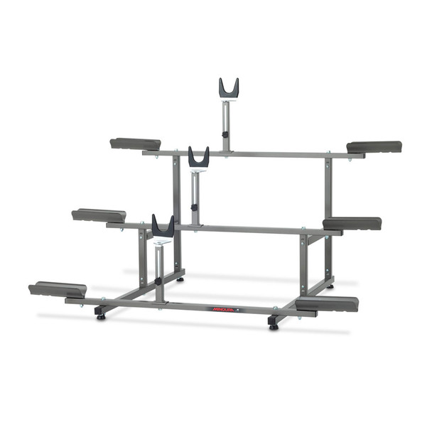 Minoura Display Stand 971-3U Tier 3-Bike Standard Height Gray