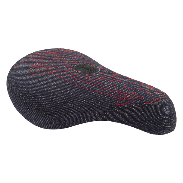 Odyssey Saddle Mx Pivotal Big Stitch Fat Denim-With Red Stitch