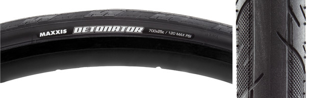 Maxxis Tire Detonator 700X25 Black Wire/60