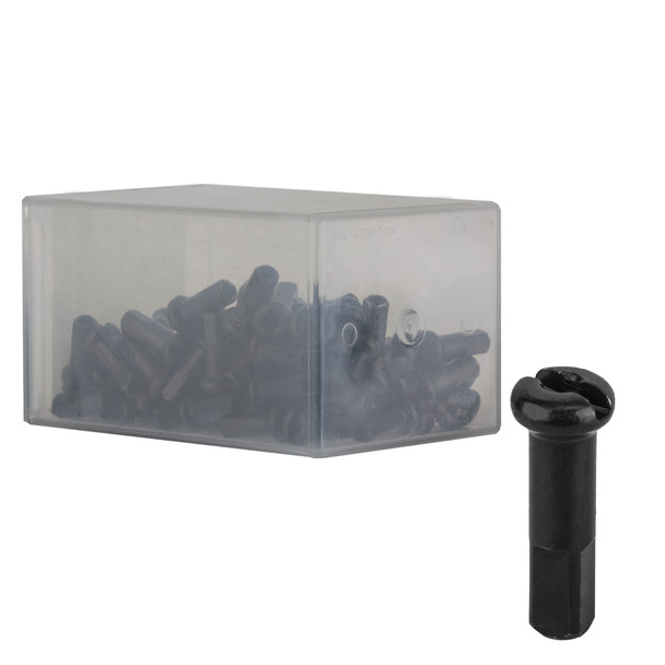 Dt Swiss Spoke Nipple Brass 2.0X16Mm Black Box Of 100
