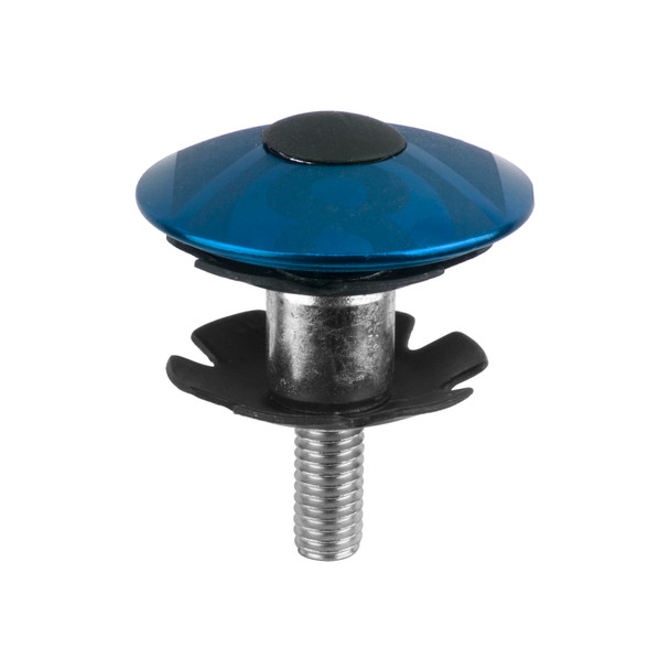 Origin8 Head Part Ahd Cap 1-1/8 Bolt&Star Blue Ano