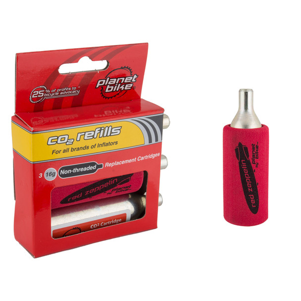 Planet Bike Pump Co2 Cart 16G Tdls Card Of 3