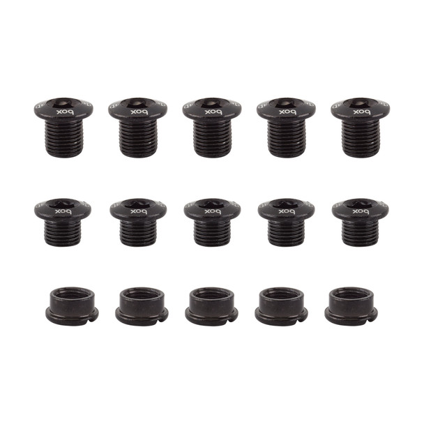 Box Components Chainring Bolt Set Chromoly Multi-Fit 15Pc Black