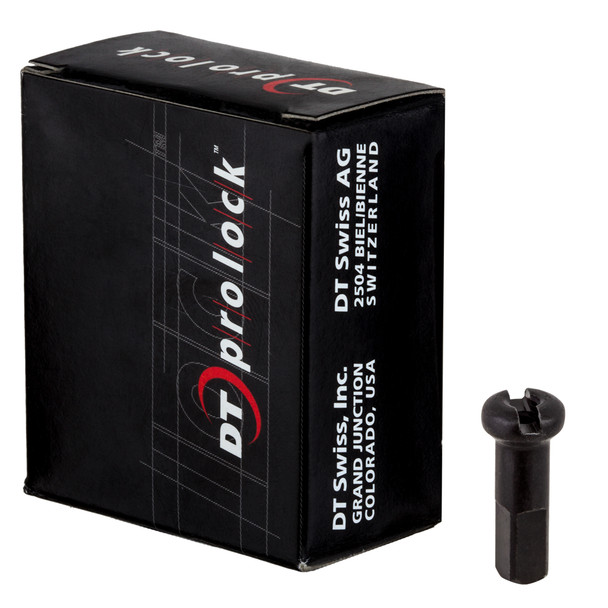 Dt Swiss Spoke Nipple Brass 2.0X14Mm Prolock Black Box Of 100