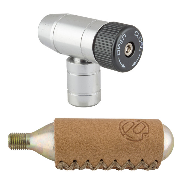 Portland Design Works Pump Co2 Shiny Object With Co2-16G/Leather Sleeve