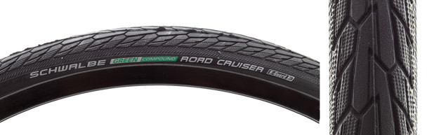 Schwalbe Tire Road Cruiser 700X32 Active Twin K-Guard Black/Bsk Gn-Compound Wire