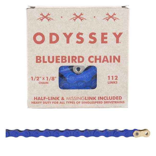 Odyssey Chain 1/2X1/8 Bluebird 1-Speed Blue With 1/2Link