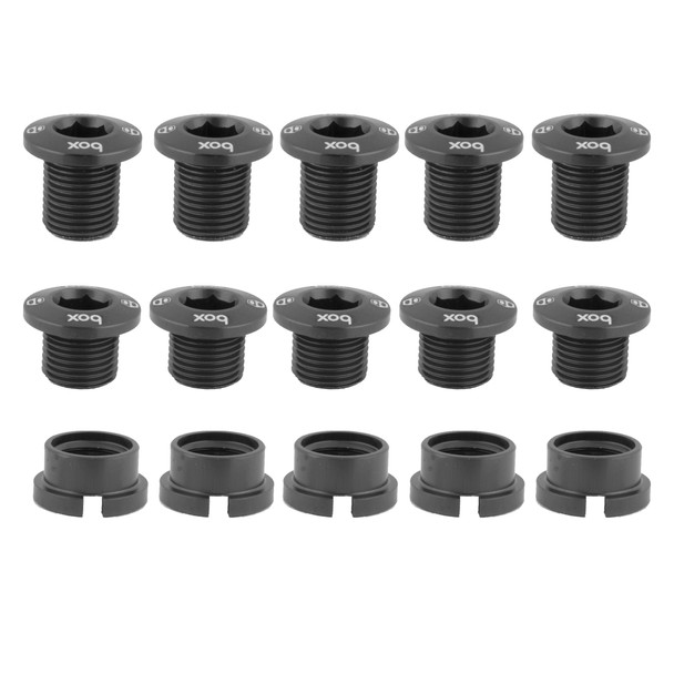 Box Components Chainring Bolt Set One 7075 Alloy 15Pc Black