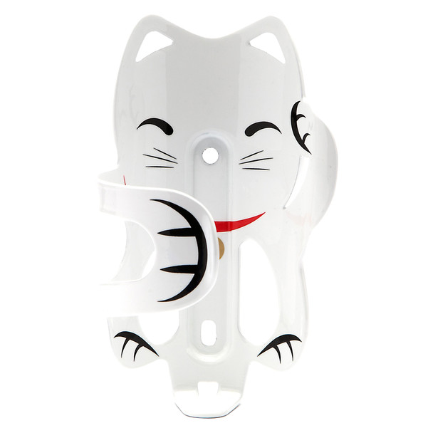 Portland Design Works Bottle Cage Lucky Cat-Cage Alloy White