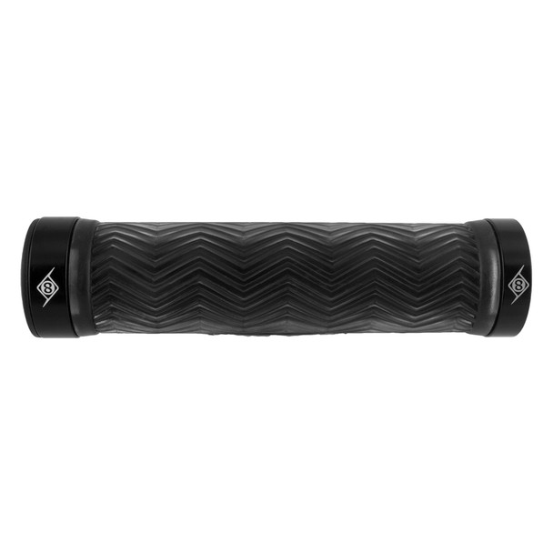 Origin8 Grips Zigzag Locking Clr/Black
