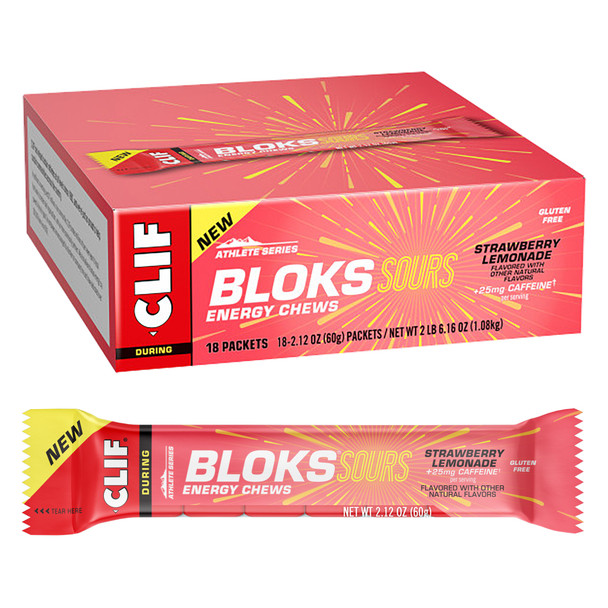 Clifbar Food Blok Strawbry Lemad Box Of 18