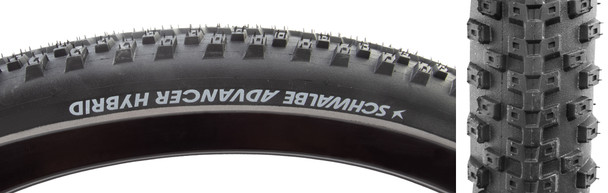 Schwalbe Tire Advancer Hybrid 27.5X2.6 Active P-Guard Black/Bsk/Ref Green Compound Wire