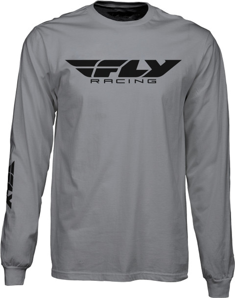 Fly Racing Fly Corporate L/S Tee Grey Md 352-4146M