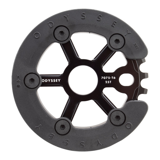 Odyssey Chainring 1Pc 25-Tooth Utility Pro With Guard Black