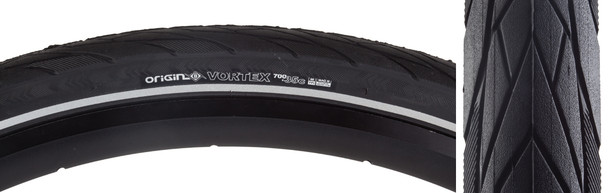 Origin8 Tire Vortex 700X35 Wire Belt Black/Black/Ref