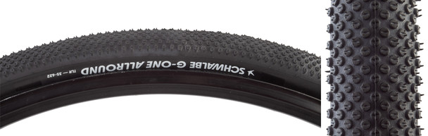 Schwalbe Tire G-One Allround 700X35 Perf R-Guard Black/Bsk Addix Green Tlr E25 Fold