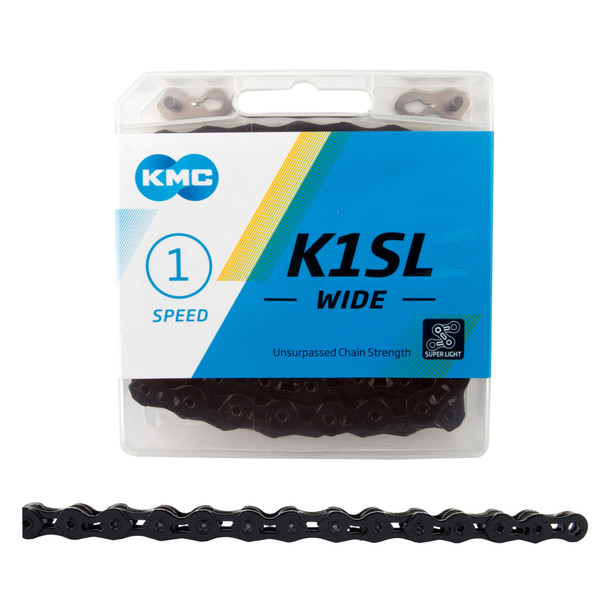 Kmc Chain 1/2X1/8 K1Sl Wide 1-Speed Black 112L