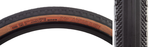 Wtb Tire Byway 650B 47 27.5X1.85 Black/Tan Light Front Tcs/60/Dual-Dna/Sg Fold