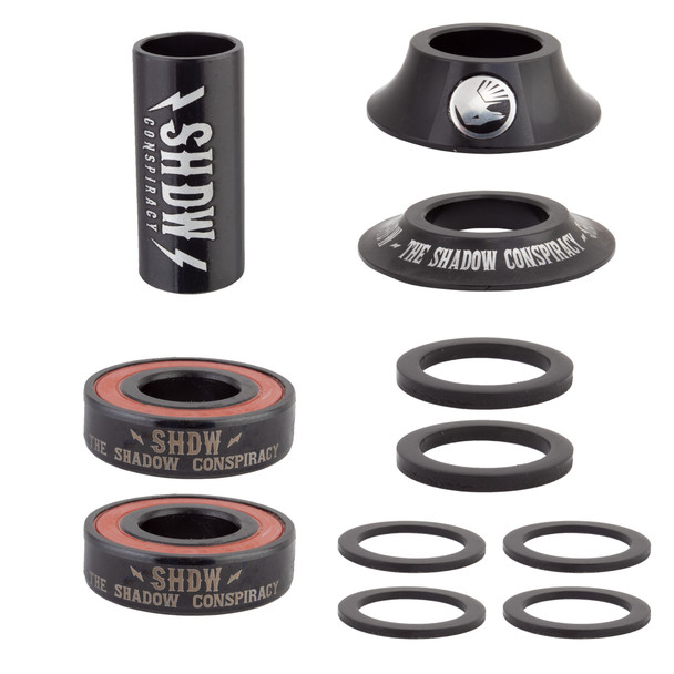 The Shadow Conspiracy Bottom Bracket Set Stacked Mid 19Mm Sealed Black
