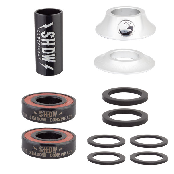 The Shadow Conspiracy Bottom Bracket Set Stacked Mid 19Mm Sealed Pol-Silver