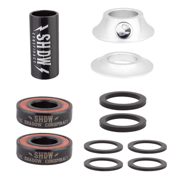The Shadow Conspiracy Bottom Bracket Set Stacked Mid 22Mm Sealed Pol-Silver