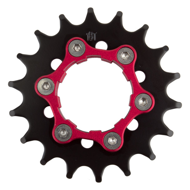 Origin8 Cog Ul8 F6B-Disc & Cassette 18Tx3/32 Black/Red