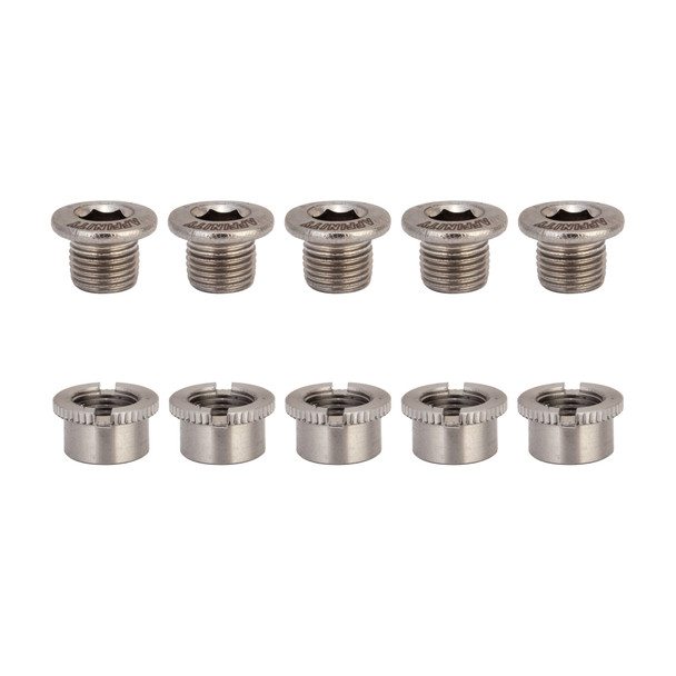 Affinity Chainring Bolt Set Stainless Steel Track Single Steel Silver
