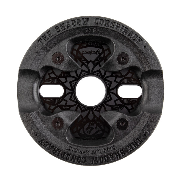 The Shadow Conspiracy Chainring 1Pc 25-Tooth 1/8 Sabotage Maya With Bashguard Black