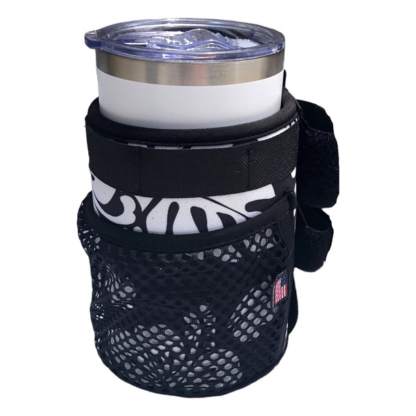 Cruiser Candy Drink Holder Freedom Drink/Phone Caddy Black-Hibiscus