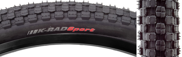 Kenda Tire K-Rad Sport 24X1.75 Black/Black Src/60 Wire 65Psi